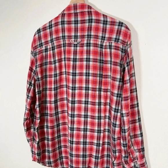 Aritzia Womens Medium Tna Boyfriend Plaid  Shirt - Picture 10 of 13